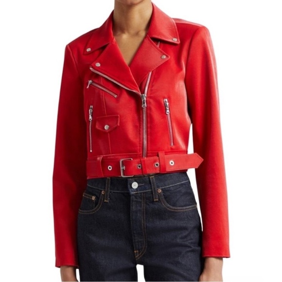 Cinq a sept Zoe red sangria jacket - Picture 2 of 7